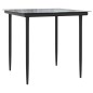 vidaXL 5-tlg. Garten-Essgruppe mit Kissen Schwarz Poly Rattan vidaXL 5-tlg. Garten-Essgruppe mit Kissen Schwarz Poly Rattan