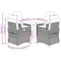 vidaXL 5-tlg. Garten-Essgruppe mit Kissen Schwarz Poly Rattan vidaXL 5-tlg. Garten-Essgruppe mit Kissen Schwarz Poly Rattan