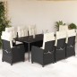 vidaXL 9-tlg. Garten-Essgruppe mit Kissen Schwarz Poly Rattan vidaXL 9-tlg. Garten-Essgruppe mit Kissen Schwarz Poly Rattan