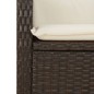 vidaXL 7-tlg. Garten-Essgruppe mit Kissen Braun Poly Rattan vidaXL 7-tlg. Garten-Essgruppe mit Kissen Braun Poly Rattan