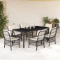 vidaXL 7-tlg. Garten-Essgruppe mit Kissen Schwarz Poly Rattan vidaXL 7-tlg. Garten-Essgruppe mit Kissen Schwarz Poly Rattan