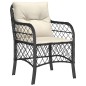 vidaXL 7-tlg. Garten-Essgruppe mit Kissen Schwarz Poly Rattan vidaXL 7-tlg. Garten-Essgruppe mit Kissen Schwarz Poly Rattan
