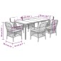vidaXL 7-tlg. Garten-Essgruppe mit Kissen Schwarz Poly Rattan vidaXL 7-tlg. Garten-Essgruppe mit Kissen Schwarz Poly Rattan