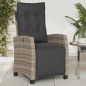 vidaXL Gartensessel mit Fußteil 2 Stk. Verstellbar Grau Poly Rattan vidaXL Gartensessel mit Fußteil 2 Stk. Verstellbar Grau Poly Rattan