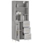 Highboard Grau Sonoma 69,5x34x180 cm Holzwerkstoff Highboard Grau Sonoma 69,5x34x180 cm Holzwerkstoff