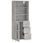 Highboard Grau Sonoma 69,5x34x180 cm Holzwerkstoff Highboard Grau Sonoma 69,5x34x180 cm Holzwerkstoff