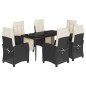 vidaXL 7-tlg. Garten-Essgruppe mit Kissen Schwarz Poly Rattan vidaXL 7-tlg. Garten-Essgruppe mit Kissen Schwarz Poly Rattan