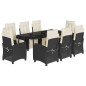 vidaXL 9-tlg. Garten-Essgruppe mit Kissen Schwarz Poly Rattan vidaXL 9-tlg. Garten-Essgruppe mit Kissen Schwarz Poly Rattan