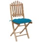 Klappbare Gartenstühle 2 Stk. mit Kissen Bambus Klappbare Gartenstühle 2 Stk. mit Kissen Bambus