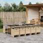 vidaXL 11-tlg. Garten-Essgruppe mit Kissen Beigemischung Poly Rattan vidaXL 11-tlg. Garten-Essgruppe mit Kissen Beigemischung Poly Rattan