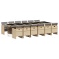 vidaXL 13-tlg. Garten-Essgruppe mit Kissen Beigemischung Poly Rattan vidaXL 13-tlg. Garten-Essgruppe mit Kissen Beigemischung Poly Rattan