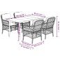 vidaXL 5-tlg. Garten-Essgruppe mit Kissen Grau Poly Rattan vidaXL 5-tlg. Garten-Essgruppe mit Kissen Grau Poly Rattan