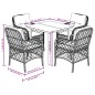 vidaXL 5-tlg. Garten-Essgruppe mit Kissen Beige Poly Rattan vidaXL 5-tlg. Garten-Essgruppe mit Kissen Beige Poly Rattan