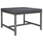 6-tlg. Garten-Lounge-Set mit Kissen Poly Rattan Grau 6-tlg. Garten-Lounge-Set mit Kissen Poly Rattan Grau