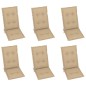 Klappbare Gartenstühle 6 Stk. mit Auflagen Massivholz Akazie Klappbare Gartenstühle 6 Stk. mit Auflagen Massivholz Akazie