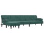vidaXL Schlafsofa in L-Form Dunkelgrün 260x140x70 cm Samt vidaXL Schlafsofa in L-Form Dunkelgrün 260x140x70 cm Samt