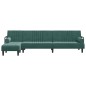 vidaXL Schlafsofa in L-Form Dunkelgrün 260x140x70 cm Samt vidaXL Schlafsofa in L-Form Dunkelgrün 260x140x70 cm Samt
