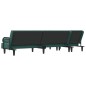 vidaXL Schlafsofa in L-Form Dunkelgrün 260x140x70 cm Samt vidaXL Schlafsofa in L-Form Dunkelgrün 260x140x70 cm Samt
