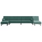 vidaXL Schlafsofa in L-Form Dunkelgrün 260x140x70 cm Samt vidaXL Schlafsofa in L-Form Dunkelgrün 260x140x70 cm Samt