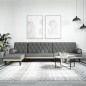 vidaXL Schlafsofa in L-Form Dunkelgrau 260x140x70 cm Stoff vidaXL Schlafsofa in L-Form Dunkelgrau 260x140x70 cm Stoff