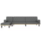 vidaXL Schlafsofa in L-Form Dunkelgrau 260x140x70 cm Stoff vidaXL Schlafsofa in L-Form Dunkelgrau 260x140x70 cm Stoff