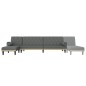 vidaXL Schlafsofa in L-Form Dunkelgrau 260x140x70 cm Stoff vidaXL Schlafsofa in L-Form Dunkelgrau 260x140x70 cm Stoff