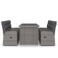 vidaXL 9-tlg. Garten-Essgruppe mit Kissen Poly Rattan Grau vidaXL 9-tlg. Garten-Essgruppe mit Kissen Poly Rattan Grau