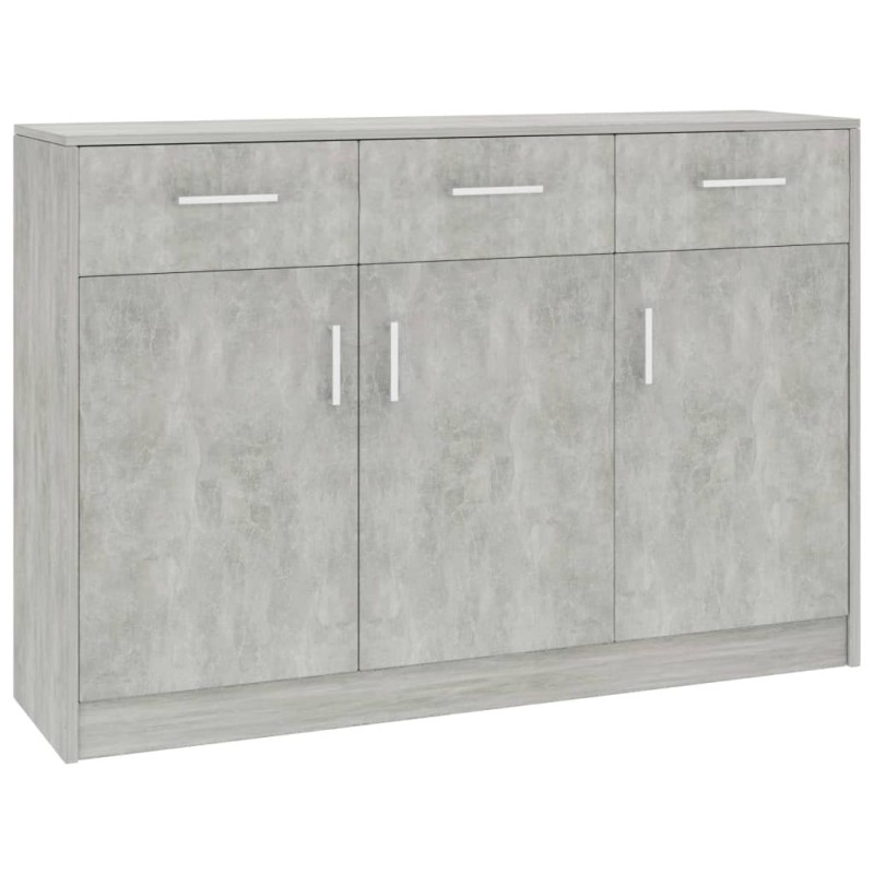 vidaXL Sideboard Betongrau 110x30x75 cm Holzwerkstoff
