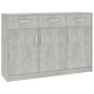 vidaXL Sideboard Betongrau 110x30x75 cm Holzwerkstoff