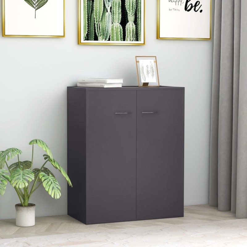 vidaXL Sideboard Grau 60x30x75 cm Holzwerkstoff vidaXL Sideboard Grau 60x30x75 cm Holzwerkstoff
