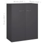 vidaXL Sideboard Grau 60x30x75 cm Holzwerkstoff vidaXL Sideboard Grau 60x30x75 cm Holzwerkstoff