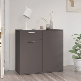 vidaXL Sideboard Grau 80x36x75 cm Holzwerkstoff