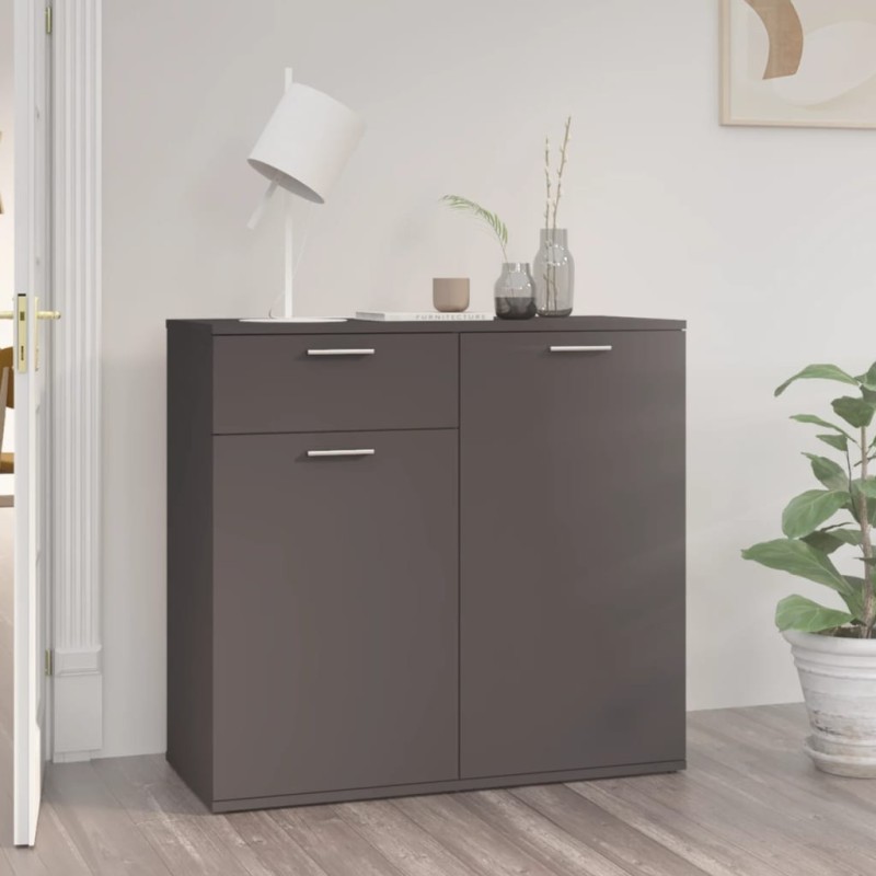 vidaXL Sideboard Grau 80x36x75 cm Holzwerkstoff vidaXL Sideboard Grau 80x36x75 cm Holzwerkstoff