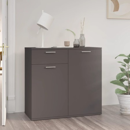 vidaXL Sideboard Grau 80x36x75 cm Holzwerkstoff