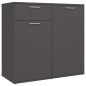 vidaXL Sideboard Grau 80x36x75 cm Holzwerkstoff vidaXL Sideboard Grau 80x36x75 cm Holzwerkstoff