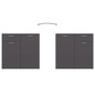 vidaXL Sideboard Grau 80x36x75 cm Holzwerkstoff vidaXL Sideboard Grau 80x36x75 cm Holzwerkstoff