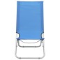 vidaXL Klappbare Strandstühle 2 Stk. Blau Stoff vidaXL Klappbare Strandstühle 2 Stk. Blau Stoff