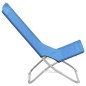 vidaXL Klappbare Strandstühle 2 Stk. Blau Stoff vidaXL Klappbare Strandstühle 2 Stk. Blau Stoff