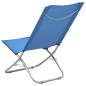vidaXL Klappbare Strandstühle 2 Stk. Blau Stoff vidaXL Klappbare Strandstühle 2 Stk. Blau Stoff
