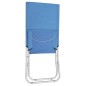 vidaXL Klappbare Strandstühle 2 Stk. Blau Stoff vidaXL Klappbare Strandstühle 2 Stk. Blau Stoff
