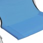 vidaXL Klappbare Strandstühle 2 Stk. Blau Stoff vidaXL Klappbare Strandstühle 2 Stk. Blau Stoff