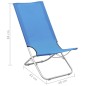 vidaXL Klappbare Strandstühle 2 Stk. Blau Stoff vidaXL Klappbare Strandstühle 2 Stk. Blau Stoff