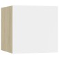 vidaXL Nachttisch Weiß und Sonoma-Eiche 30,5x30x30 cm Holzwerkstoff vidaXL Nachttisch Weiß und Sonoma-Eiche 30,5x30x30 cm Holzwerkstoff