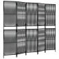 vidaXL Paravent 5-tlg. Schwarz Poly Rattan vidaXL Paravent 5-tlg. Schwarz Poly Rattan