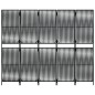 vidaXL Paravent 5-tlg. Schwarz Poly Rattan vidaXL Paravent 5-tlg. Schwarz Poly Rattan