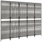 vidaXL Paravent 5-tlg. Grau Poly Rattan vidaXL Paravent 5-tlg. Grau Poly Rattan