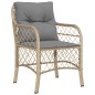 vidaXL Gartenstühle mit Kissen 2 Stk. Beigemischung Poly Rattan vidaXL Gartenstühle mit Kissen 2 Stk. Beigemischung Poly Rattan