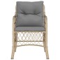 vidaXL Gartenstühle mit Kissen 2 Stk. Beigemischung Poly Rattan vidaXL Gartenstühle mit Kissen 2 Stk. Beigemischung Poly Rattan