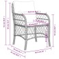 vidaXL Gartenstühle mit Kissen 2 Stk. Beigemischung Poly Rattan vidaXL Gartenstühle mit Kissen 2 Stk. Beigemischung Poly Rattan
