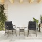 vidaXL Gartenstühle mit Kissen 2 Stk. Grau Poly Rattan vidaXL Gartenstühle mit Kissen 2 Stk. Grau Poly Rattan